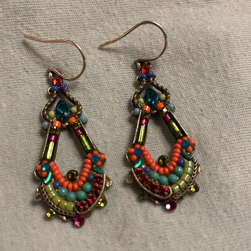 Alpaca Silver Statement Dangle Earrings - image 4